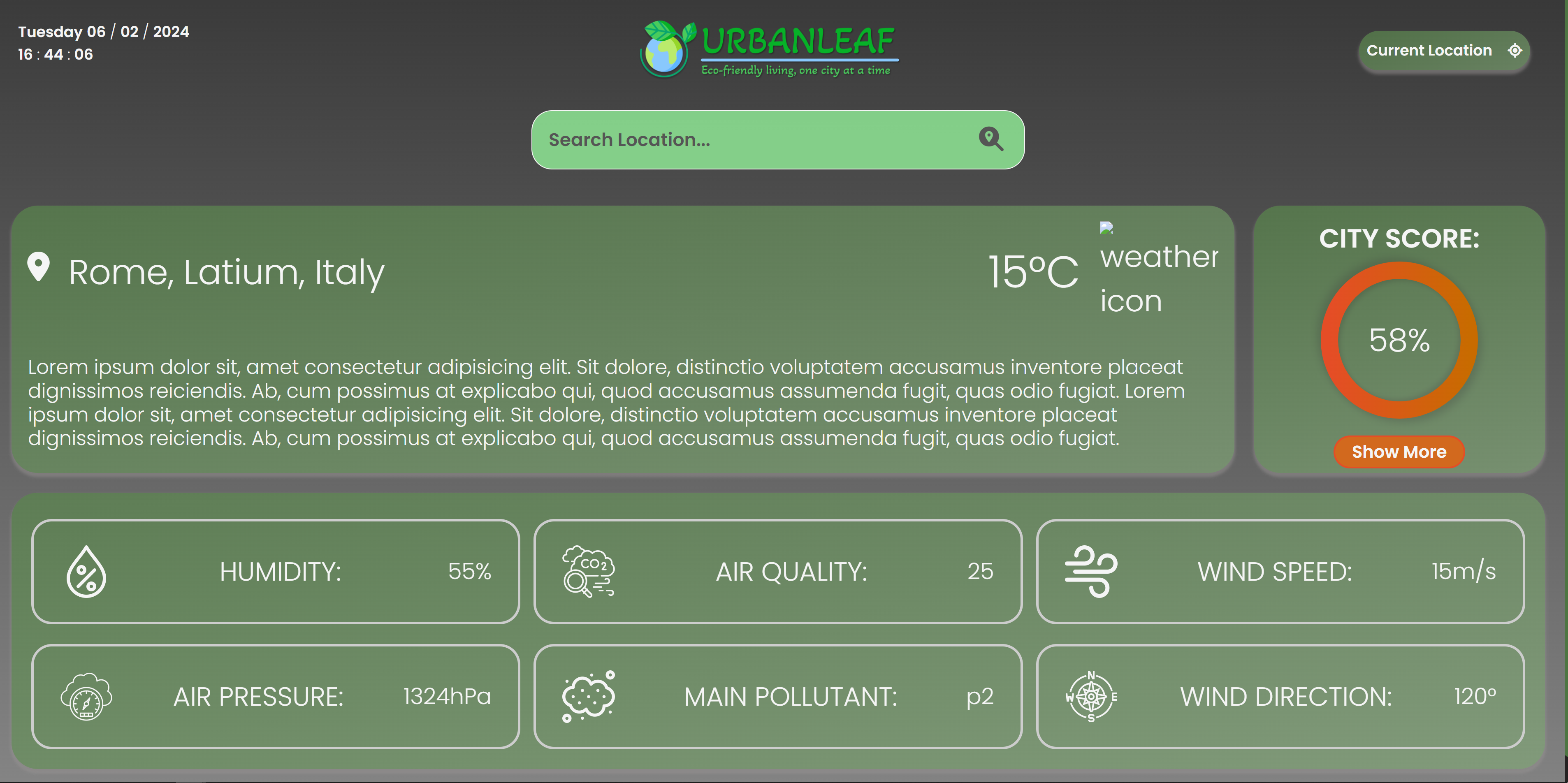 UrbanLeaf - City Score & Weather App