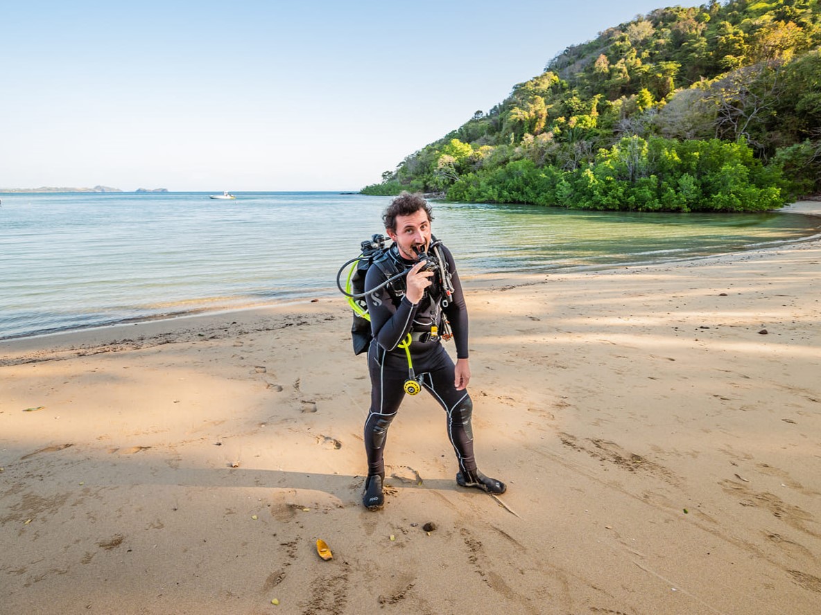 Photo Andrea Ferrari in scuba equipment