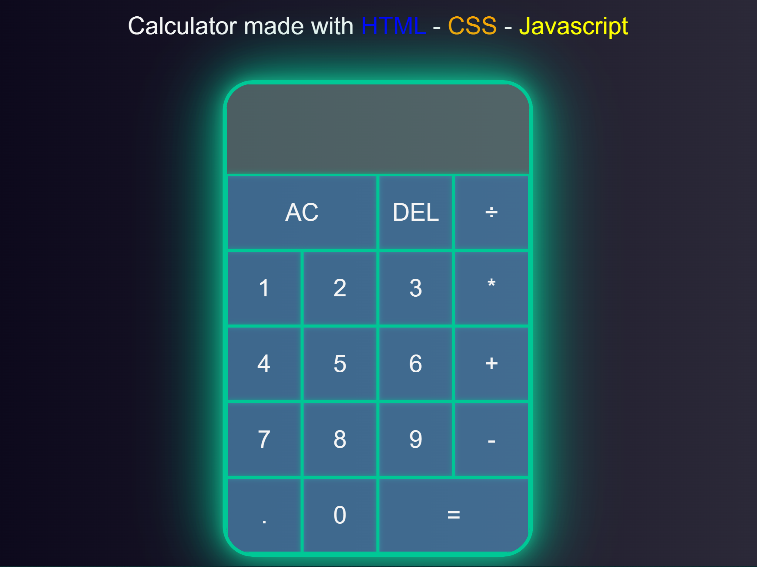 JavaScript calculator